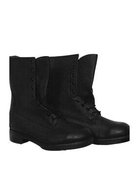 STC Men’s Black Leather Tactical Combat Work Boots Size 6.5M New